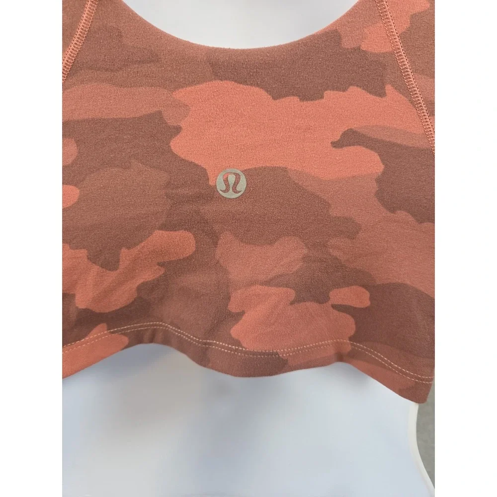 Lululemon Align Sports Tank Nuli Size 4 Camo Brier Rose Multi Crop Stretch Logo
